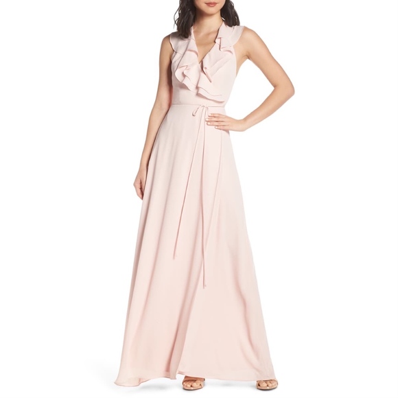 Wayf Dresses & Skirts - New The Riley Lace-Up Back Wrap Evening Dress WAYF